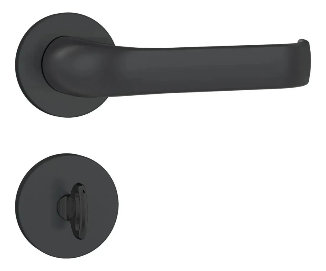 Fechadura Porta Banheiro Classic 3700 55mm Preto Fosco Stam Preto
