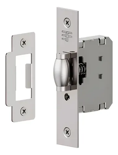 Fecho Rolete 3f Para Porta De Madeira E Aluminio Pivotante Cromado