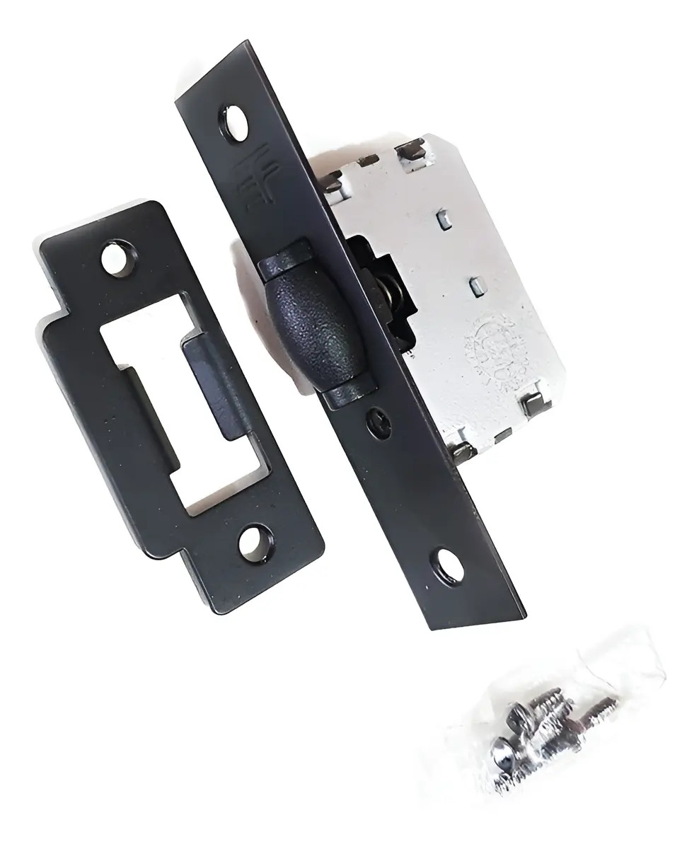 Fechadura Rolete 3f Preta Fosca Para Porta Externa C265